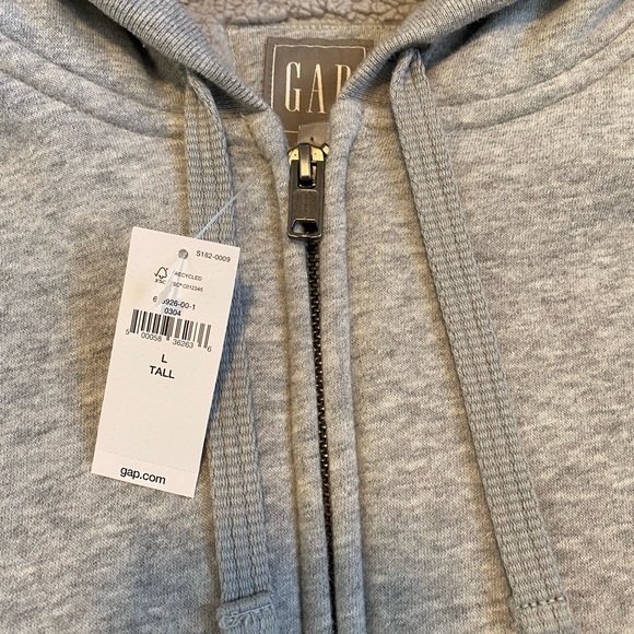 GAP Men's Sherpa Hoodie Sweatshirt - Large Tall - Picture 2 of 6